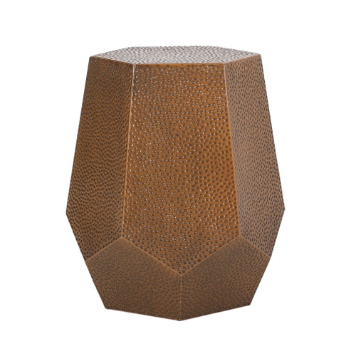 Modern Hammered Iron Geometric End Table