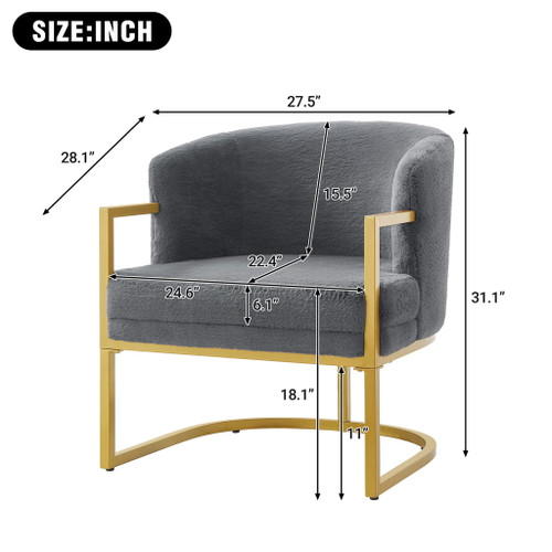 Upholstered Reading Accent Armchair For Living Room