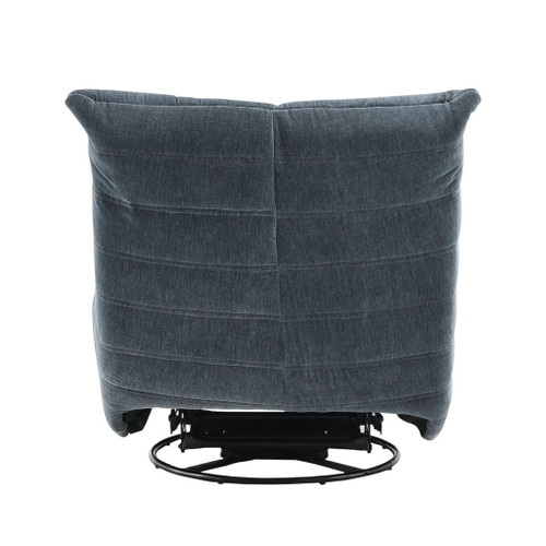 Talmon - Chenille Glider Recliner With Swivel - Dark Gray