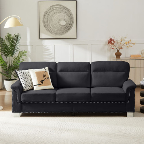 3 Seater Elegant Stationary Sofa
