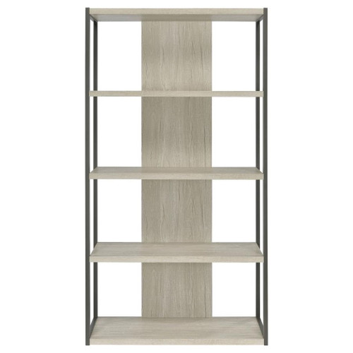 Loomis - 72" 4-Shelf Bookshelf - Whitewashed Gray