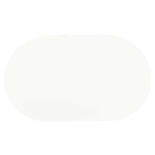 Retro - Oval Wood Top Dining Table - White And Chrome