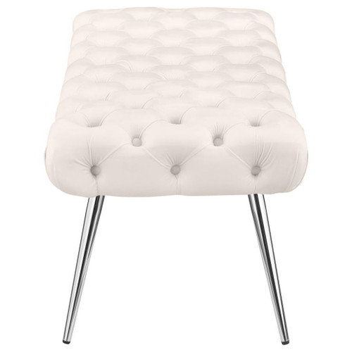 Ella - Upholstered Tufted Bench Metal Legs