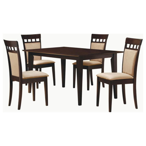 Gabriel - 5 Piece 59" Rectangular Dining Set - Cappuccino