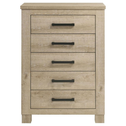 Oakglen - 5-Drawer Bedroom Chest Of Drawers - Weathered Oak