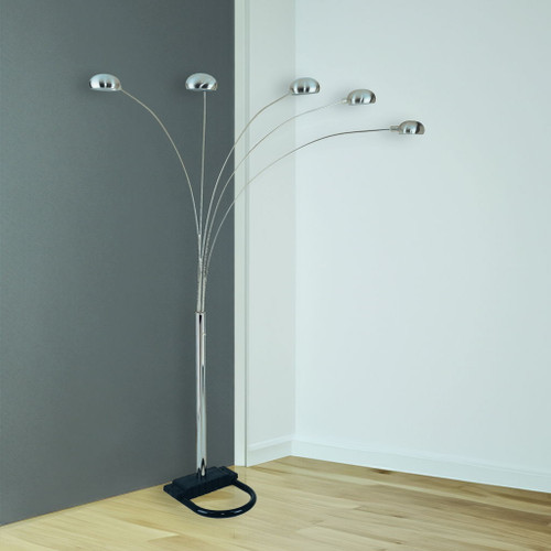 Peacock - Shade Floor Lamp - Pewter