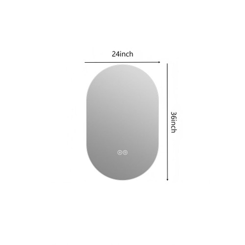 Smart Wall Mounted LED Touch Screen Mirror With Anti-Fog Function And Adjustable Lighting