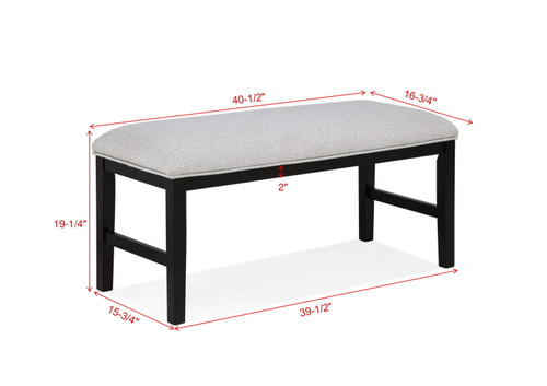 Sebastian - Bench - Black / Gray