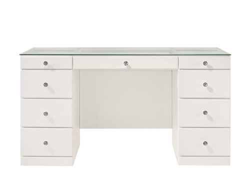 Avery - Vanity Set (With LED Luxo Mirror) - White