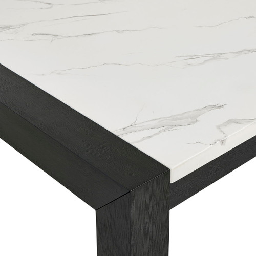 Jules - Faux Marble Dining Table - Charcoal / White
