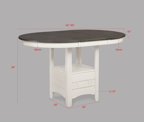 Hartwell - Counter Height Table - White