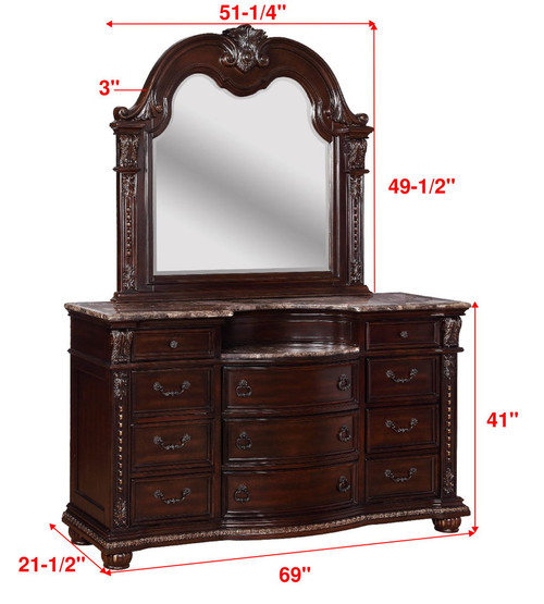 Stanley - Dresser & Mirror - Cherry