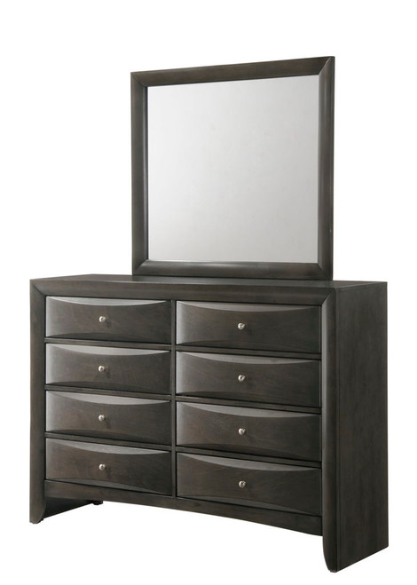 Emily - Dresser & Mirror - Gray