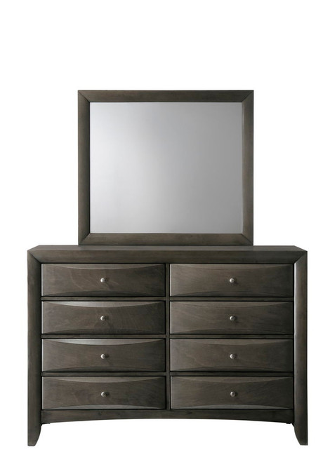 Emily - Dresser & Mirror - Gray