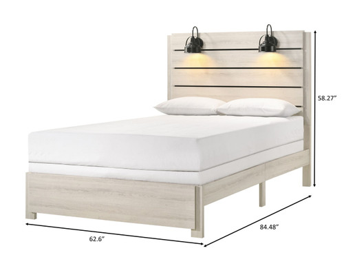 Carter - Queen Platform Bed In One Box - White