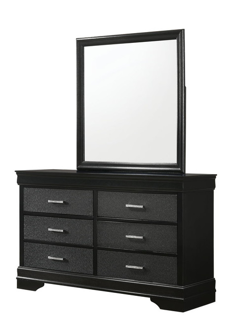 Amalia - Dresser & Mirror - Black