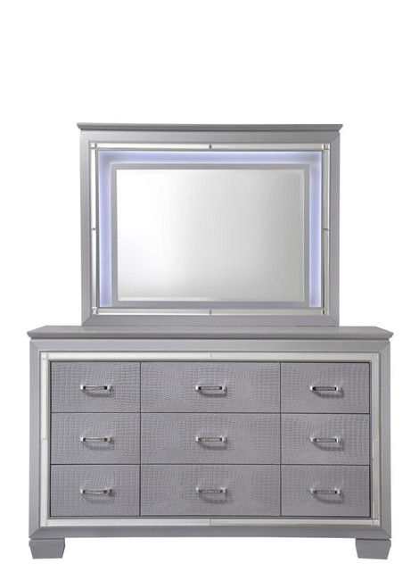 Lillian - Dresser & Mirror - Gray