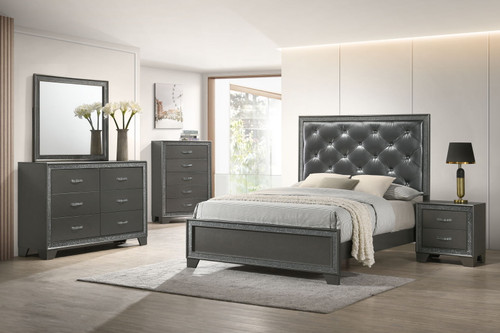 Kaia - Dresser & Mirror - Dark Gray