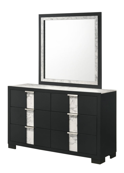 Rangley - Dresser And Mirror - Black