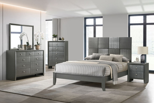 Denker - Dresser & Mirror - Gun Metal