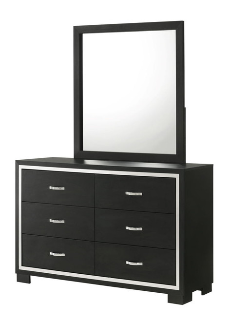 Gennro - Dresser & Mirror - Black