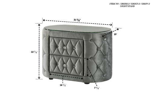 Voltare - Nightstand - Black