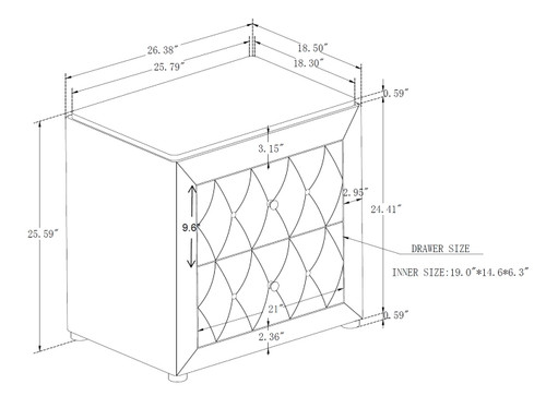 Annabelle - Nightstand - Black