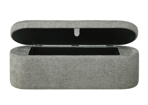 Philipa - Storage Bench - Light Gray Tweed