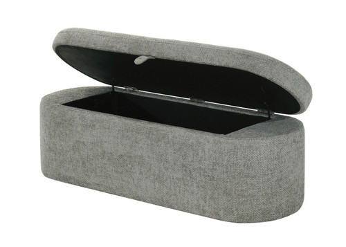 Philipa - Storage Bench - Light Gray Tweed