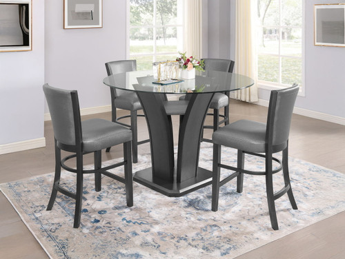 Camelia - 5 Piece Counter Dining Room Set - Gray