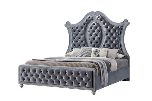 Cameo - King 5 Piece Bedroom Set - Gray