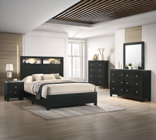 Cadence - King 5 Piece Bedroom Set - Black