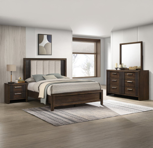 Carlton - Queen 4 Piece Bedroom Set - Brown