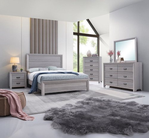 Adelaide - Full 5 Piece Bedroom Set - Drift Wood