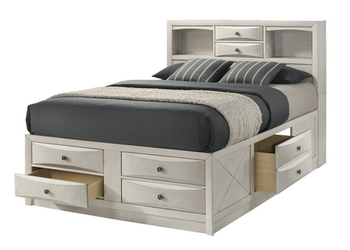 Emily - King 5 Piece Bedroom Set - White