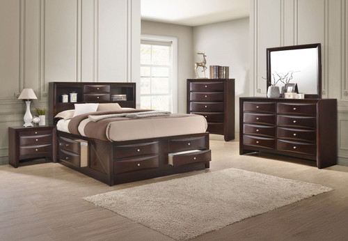 Emily - King 5 Piece Bedroom Set - Cherry