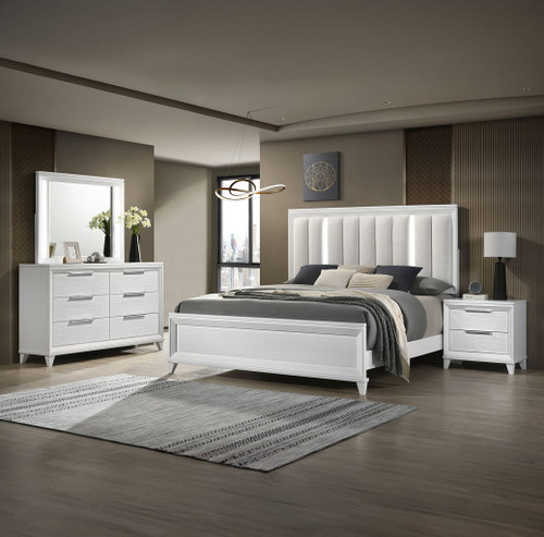 Cressida - King 4 Piece Bedroom Set - White