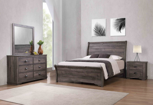 Coralee - California King 4 Piece Bedroom Set - Dark Gray
