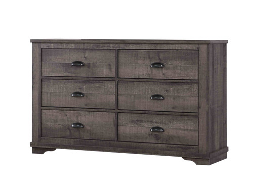 Coralee - King 5 Piece Bedroom Set - Dark Gray