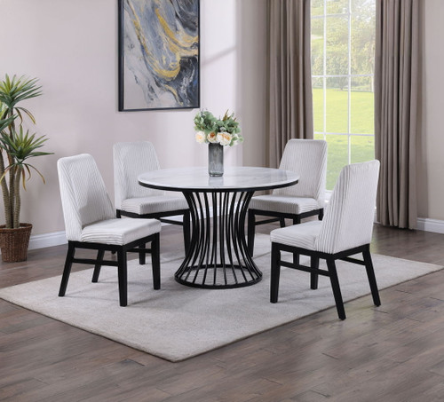 Hadley - 5 Piece Dining Room Set - White
