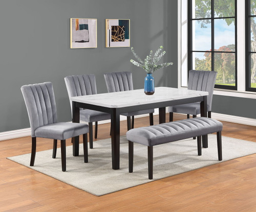 Pascal - 6 Piece Dining Room Set - White