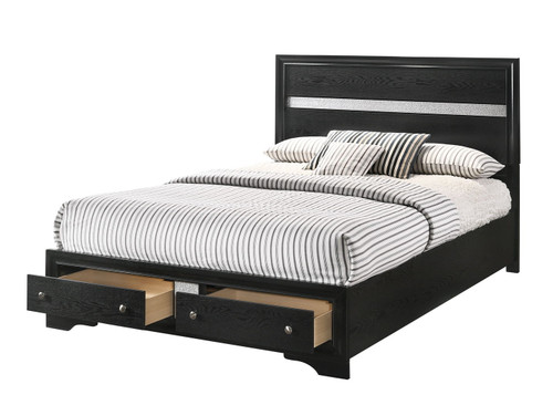 Regata - King 4 Piece Bedroom Set - Black