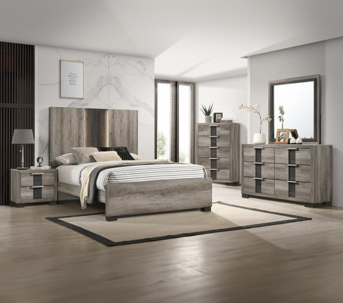 Rangley - Queen 5 Piece Bedroom Set - Dark Gray