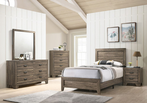 Millie - Full 4 Piece Bedroom Set - Warm Gray