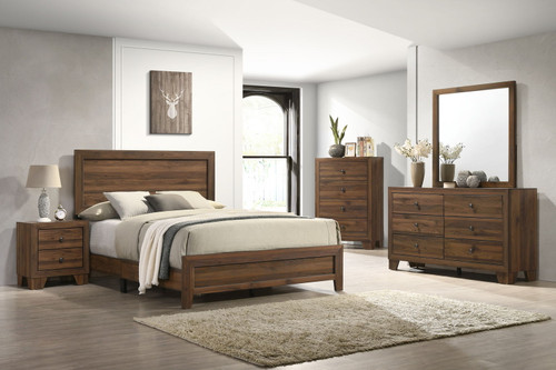 Millie - Full 4 Piece Bedroom Set - Brown Cherry