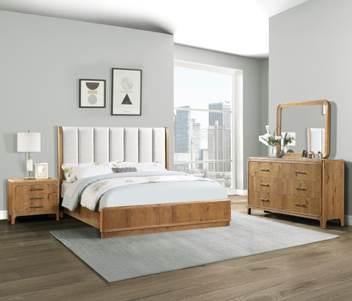 Westcott - King 4 Piece Bedroom Set - Cerused Natural