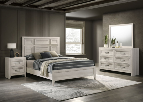 Lorraine - Twin Bed - Antique White