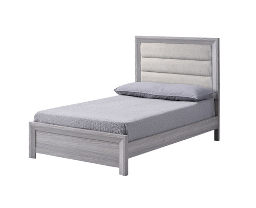 Adelaide - Upholstered Twin Bed - Drift Wood