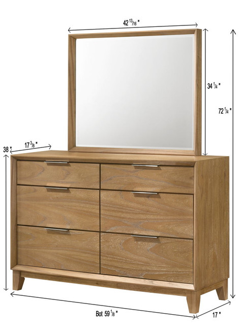 Florian - Dresser & Mirror - Natural