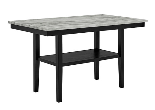 Marbel - 6 Piece Dining Room Set - Dove / Black